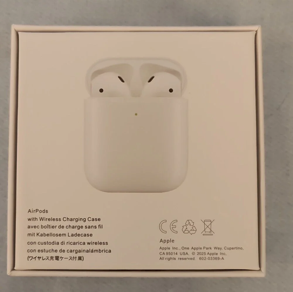 Ear Pods In-Ear Bluetooth Earbuds, White, Wireless Charging Case, Double